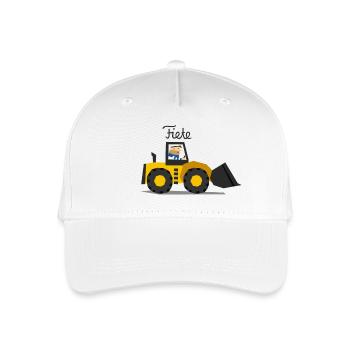 Bagger - Kinder Bio Basecap - Weiß - Vorne