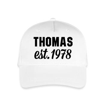 Thomas est 1978 - Kinder Bio Basecap - Weiß - Vorne