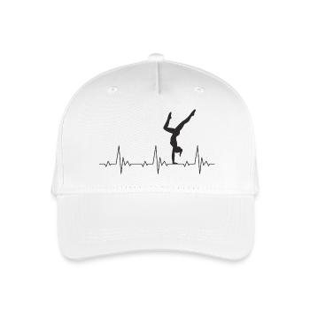 Calisthenics Heartbeat Handstand Women ECG - Organic Kids’ Baseball Cap - white - Front