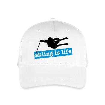 skiing is life i 2c - Kinder Bio Basecap - Weiß - Vorne