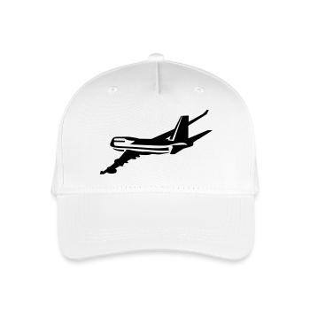 Passagierflugzeug - Kinder Bio Basecap - Weiß - Vorne