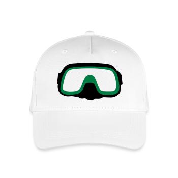 Taucherbrille - Kinder Bio Basecap - Weiß - Vorne