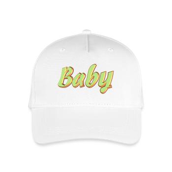Baby - Organic Kids’ Baseball Cap - white - Front