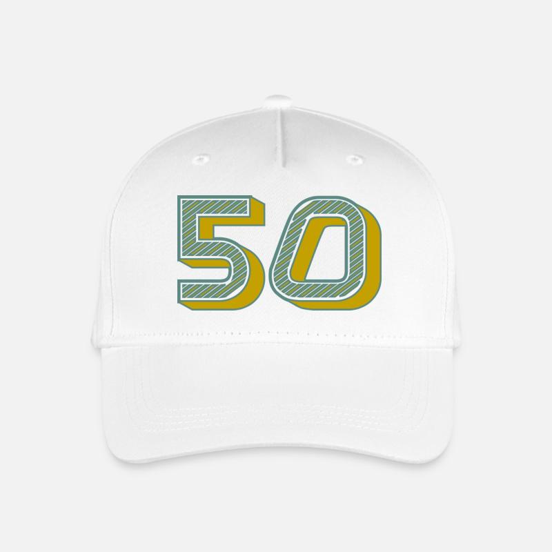 50. 50 ANS. 50e ANNIVERSAIRE. ANNIVERSAIRE 50 ANS. - Casquette de baseball bio Enfant - blanc