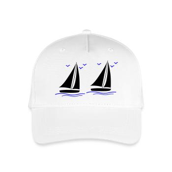 Sailboats 02 - Organic Kids’ Baseball Cap - white - Front