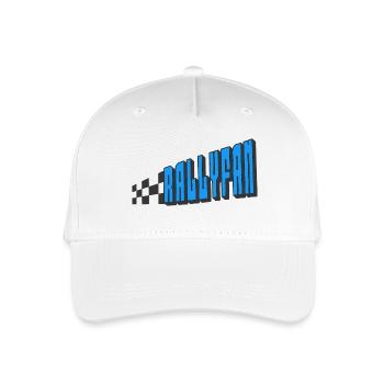 Rallyfan blue black - Organic Kids’ Baseball Cap - white - Front