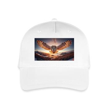 Fliegende Eule - Kinder Bio Basecap - Weiß - Vorne