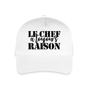 Chef à toujours raison - Casquette de baseball bio Enfant - blanc - Devant