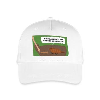 Evil Groundhog Gets Revenge - Organic Kids’ Baseball Cap - white - Front