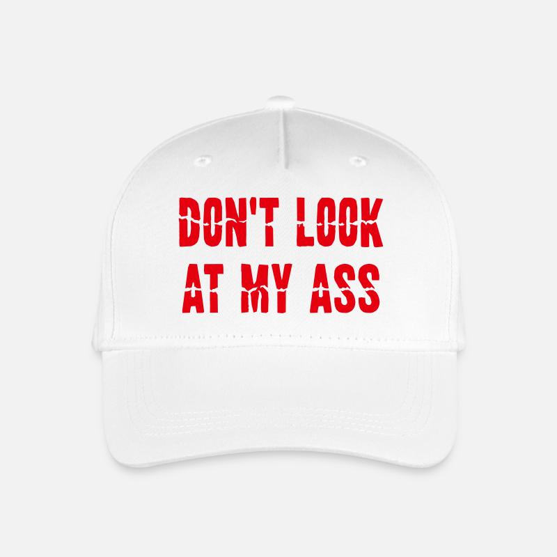 Dont Look At My Ass - Kinder Bio Basecap - Weiß