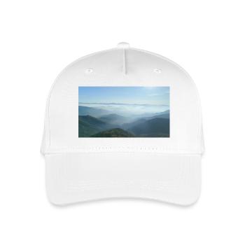 Foggy mountain ranges morning mist - Organic Kids’ Baseball Cap - white - Front