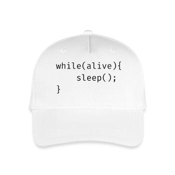 pendant que (vivant){ sommeil() ; Mèmes - Casquette de baseball bio Enfant - blanc - Devant