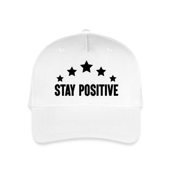 Stay positive star - Organic Kids’ Baseball Cap - white - Front