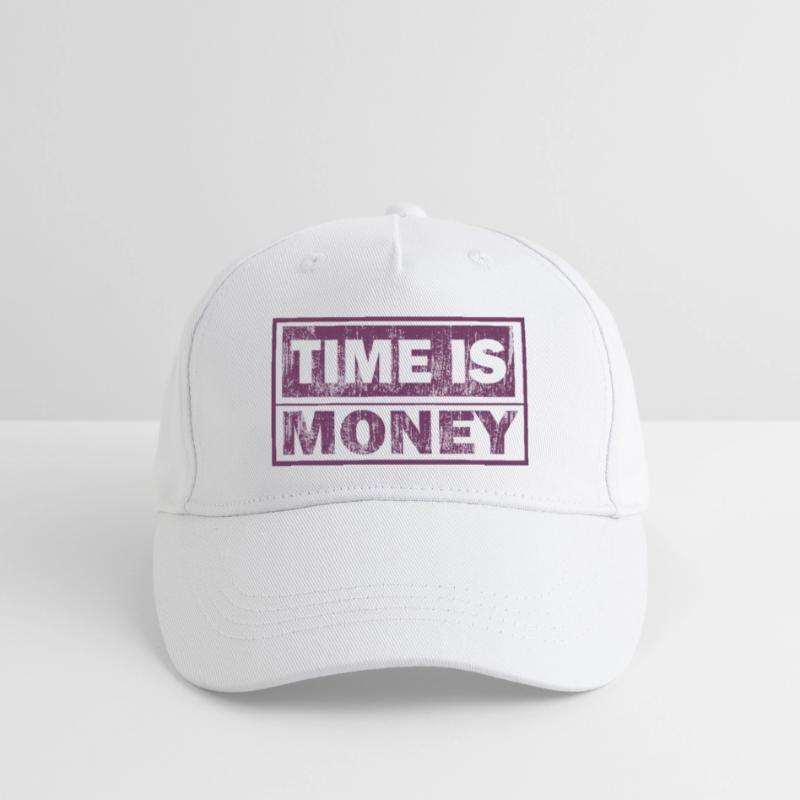 Le temps, c’est de l’argent – impression de texte graphique Casquette de baseball bio Enfant