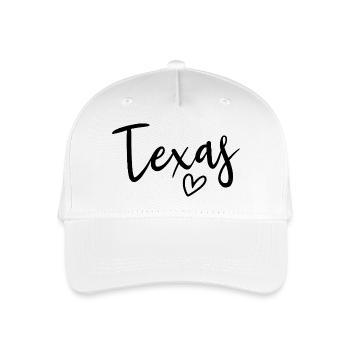 Texas Heart Women's Love Texas - Organic Kids’ Baseball Cap - white - Front