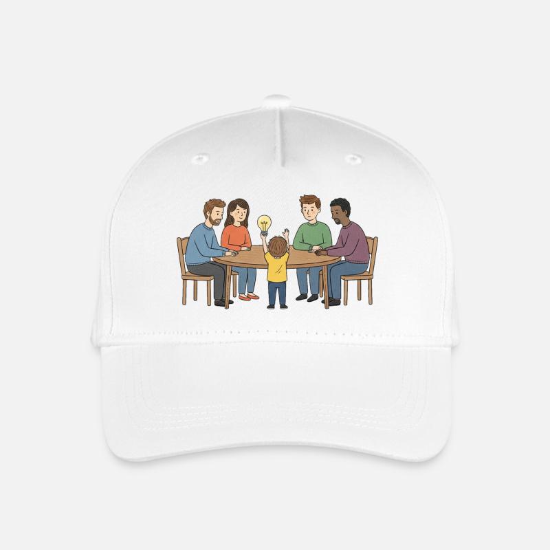 Collective idea around a table - Organic Kids’ Baseball Cap - white