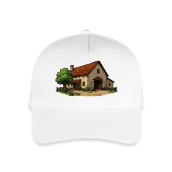 Ländliches Bauernhaus Illustration - Kinder Bio Basecap - Weiß - Vorne