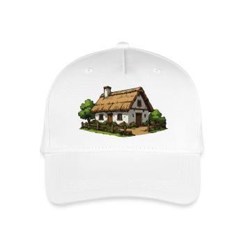 Small thatched house in the countryside - Organic Kids’ Baseball Cap - white - Front