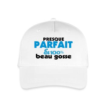 Presque Parfait - 100% BEAU GOSSE (2c) - Casquette de baseball bio Enfant - blanc - Devant