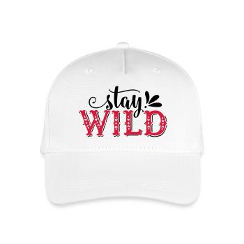 Stay Wild - Kinder Bio Basecap - Weiß - Vorne