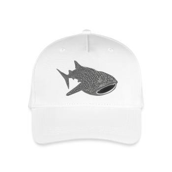 walhai wal hai fisch whale shark taucher tauchen - Kinder Bio Basecap - Weiß - Vorne