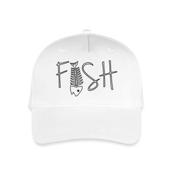 Fish - Organic Kids’ Baseball Cap - white - Front