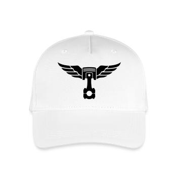 piston et ailes - Organic Kids’ Baseball Cap - white - Front