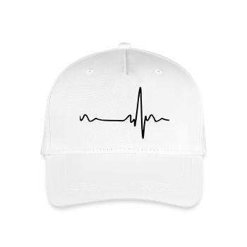 Herzschlag - Kinder Bio Basecap - Weiß - Vorne