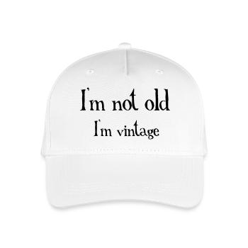 Not Old - Kinder Bio Basecap - Weiß - Vorne