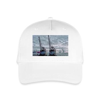 Le port de Hambourg romance avec de vieilles grues rouillées - Casquette de baseball bio Enfant - blanc - Devant