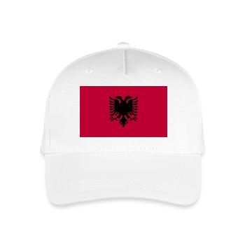 Albanien National Flagge - Kinder Bio Basecap - Weiß - Vorne