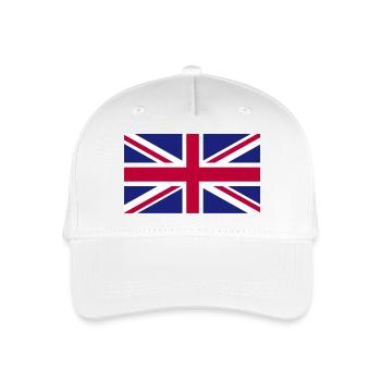 Großbritanien National Flagge - Kinder Bio Basecap - Weiß - Vorne