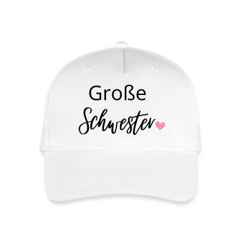 Große Schwester - Kinder Bio Basecap - Weiß - Vorne