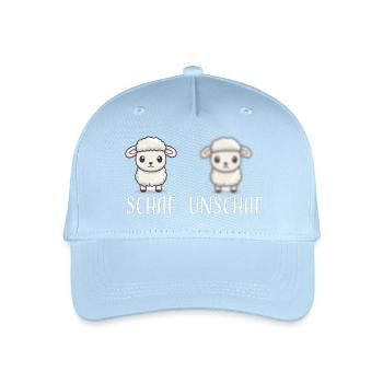Schaf Unschaf lustiges cooles Geschenk - Kinder Bio Basecap - Hellblau - Vorne