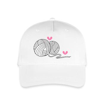 Stricken Stricken Häkeln Stricker - Kinder Bio Basecap - Weiß - Vorne