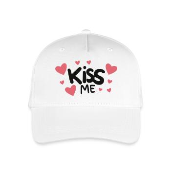 Kiss Me - Organic Kids’ Baseball Cap - white - Front