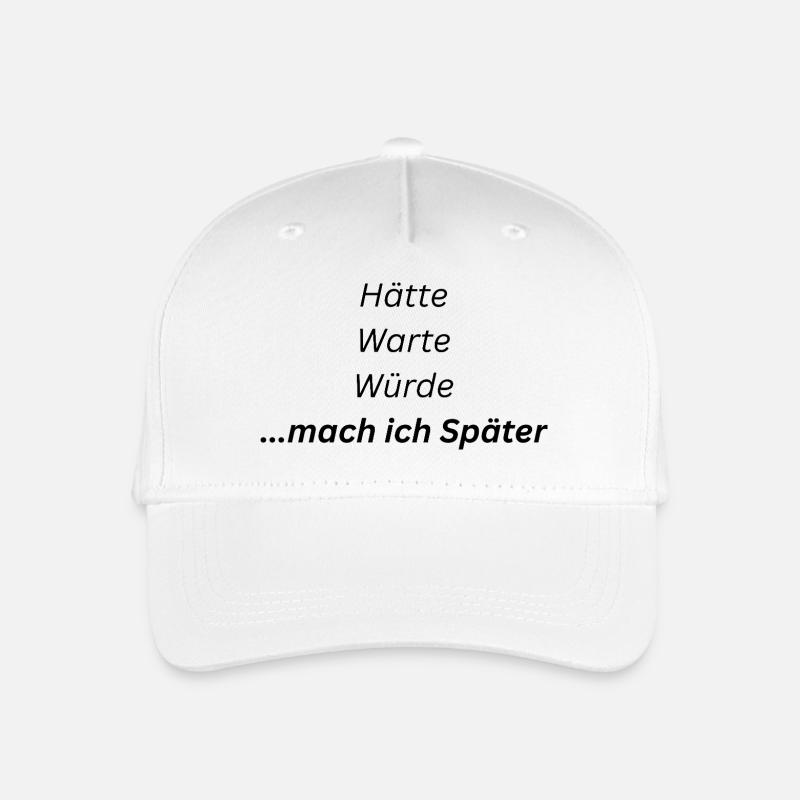 Mach_ich_spaeter - Kinder Bio Basecap - Weiß