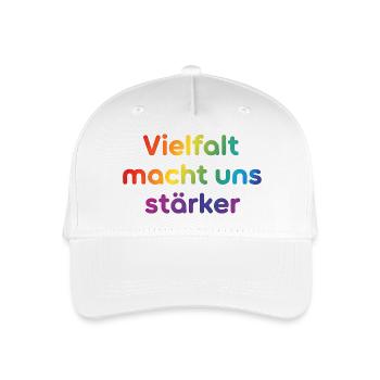 Diversity makes us stronger - Organic Kids’ Baseball Cap - white - Front