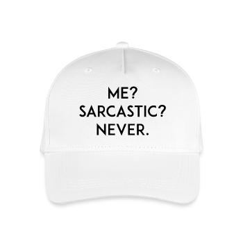 Me? Sarcastic? Never - Organic Kids’ Baseball Cap - white - Front