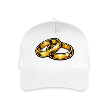 Anneaux de mariage en or Symbole de l’Éternité - Casquette de baseball bio Enfant - blanc - Devant