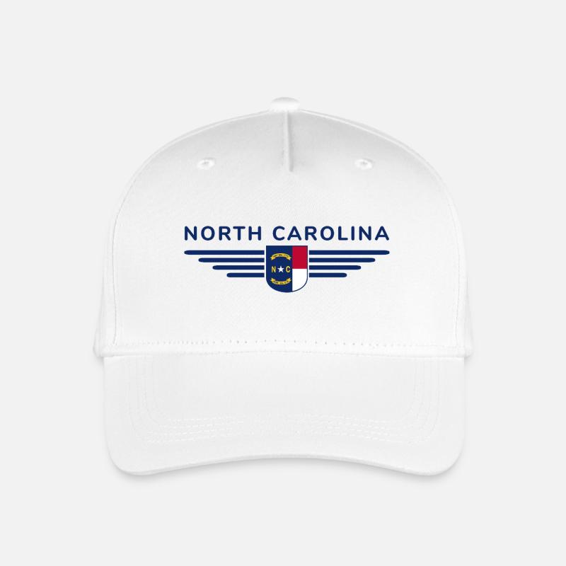 North Carolina Fan T-Shirt – Stylisch & Einzigarti - Kinder Bio Basecap - Weiß