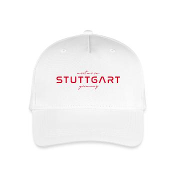 Stuttgart T-Shirt – Heimat & Skyline Style - Kinder Bio Basecap - Weiß - Vorne