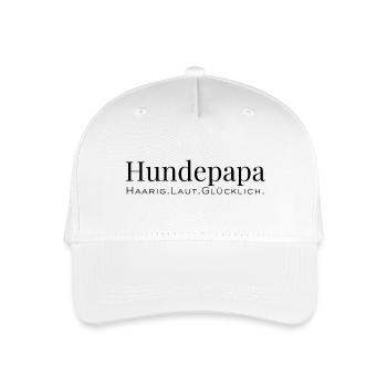 Hundepapa – Haarig. Laut. Glücklich. - Kinder Bio Basecap - Weiß - Vorne