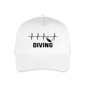 Diving - Organic Kids’ Baseball Cap - white - Front