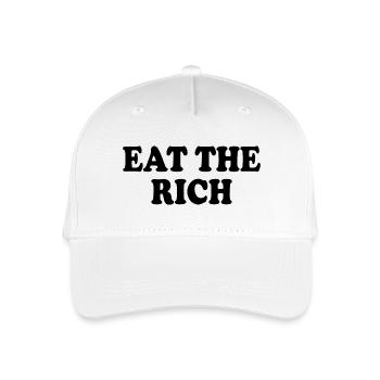 Eat the rich - Casquette de baseball bio Enfant - blanc - Devant