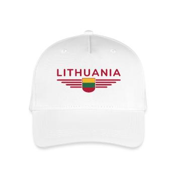 Lithuania T-Shirt – Pride and Style - Organic Kids’ Baseball Cap - white - Front