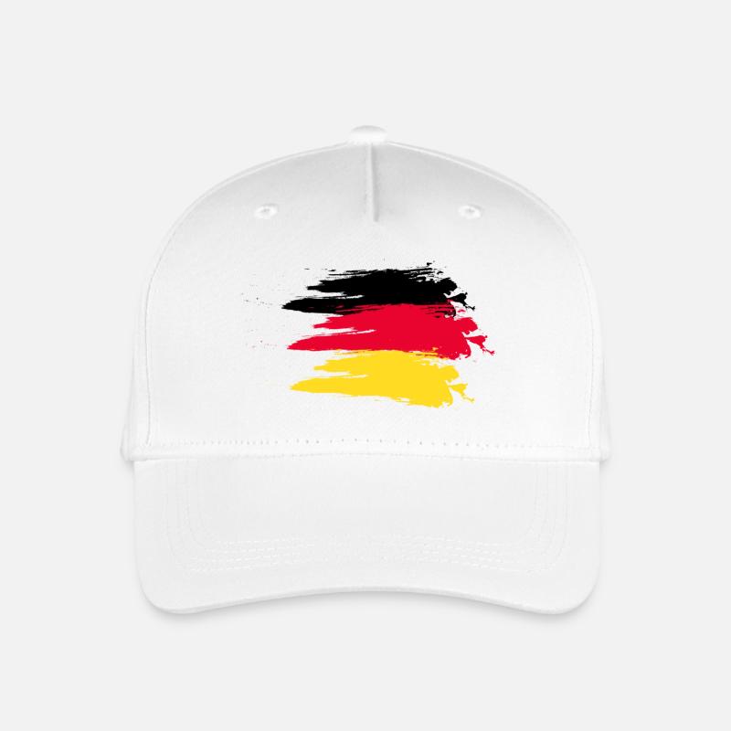 Germany smudge flag - Kinder Bio Basecap - Weiß