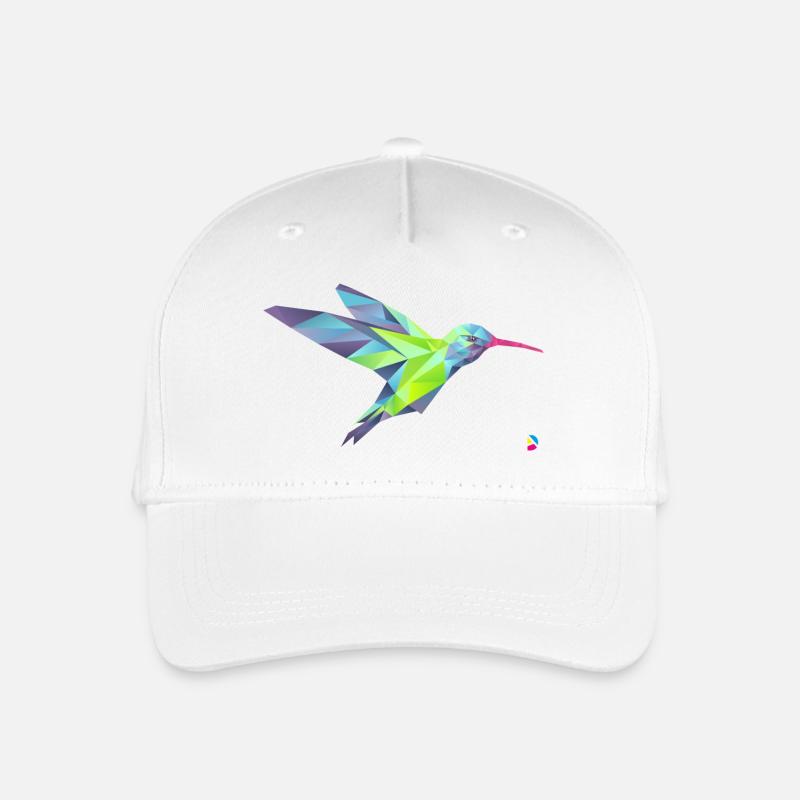 AD Geometric Hummingbird - Kinder Bio Basecap - Weiß