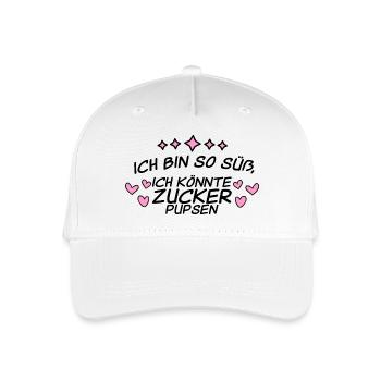 ich bin so süß, ich könnt zucker pupsen - Kinder Bio Basecap - Weiß - Vorne