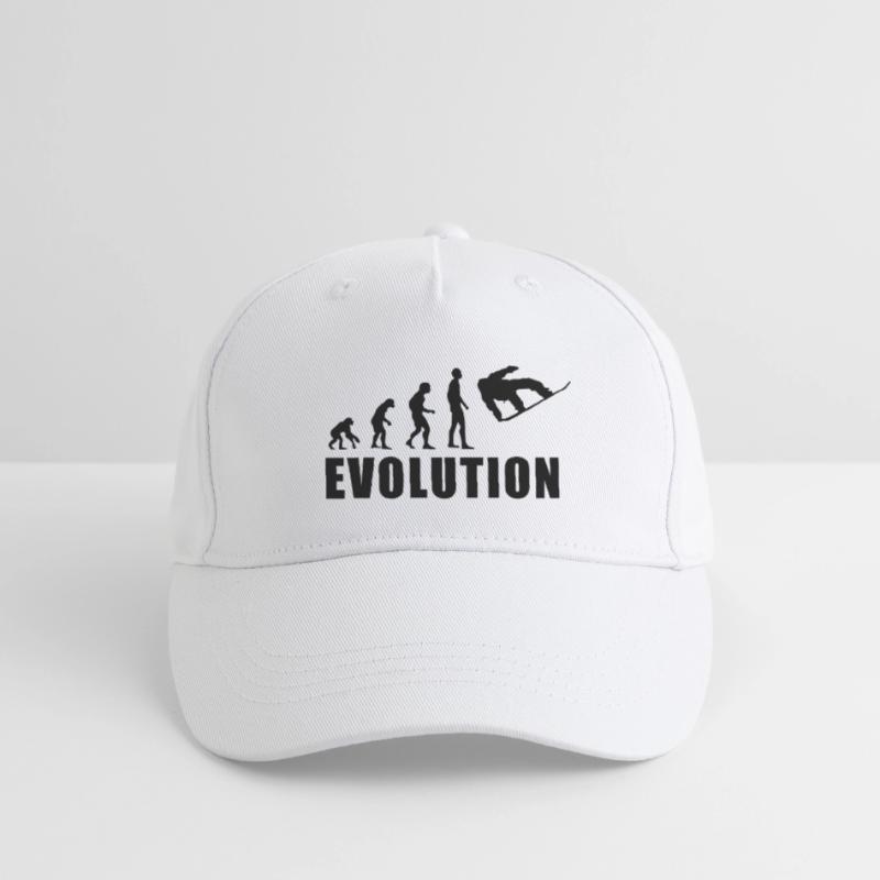 EVOLUTION SNOWBOARD Schnee Winter Geschenk Kinder Bio Basecap